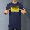 contains alcohol lifestyle navy. TON "Contains Alcohol" Unisex Premium T-Shirt