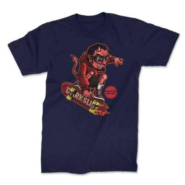 darkslide the red man front navy. TON "Darkslide The Red Man" Unisex Premium T-Shirt