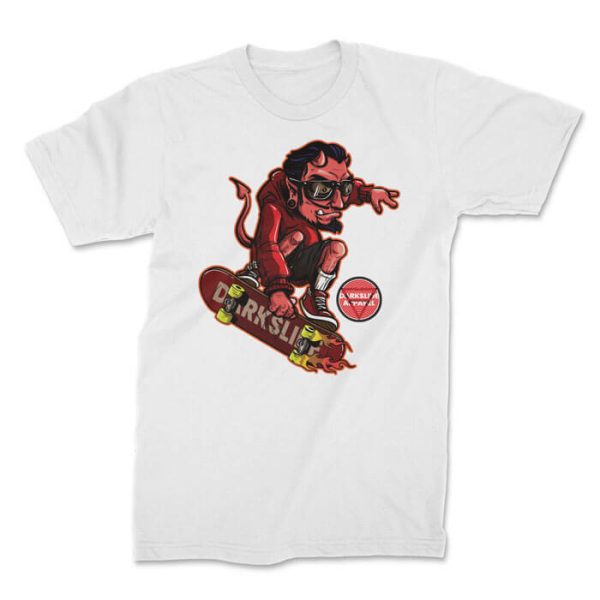 darkslide the red man front white. TON "Darkslide The Red Man" Unisex Premium T-Shirt