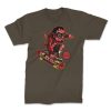 darkslide the red man front olive. TON "Darkslide The Red Man" Unisex Premium T-Shirt
