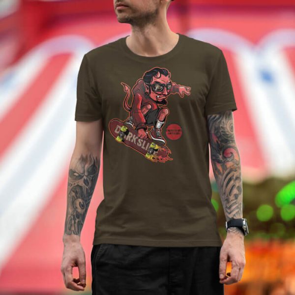darkslide the red man lifestyle olive. TON "Darkslide The Red Man" Unisex Premium T-Shirt