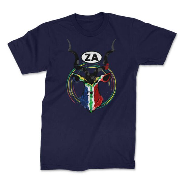 kudu za front navy. TON "Kudu ZA" Unisex Premium T-Shirt
