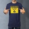 caution contains nuts lifestyle navy. TON "May Contain Nuts" Unisex Premium T-Shirt