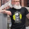 skull with beard classic lifestyle black. TON "With Great Beard - Classic" Unisex Premium T-Shirt