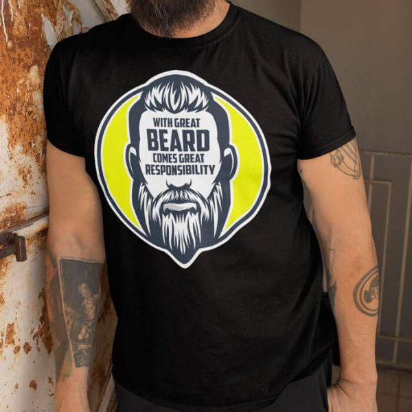 with great beard modern lifestyle black. TON "With Great Beard - Modern Man" Unisex Premium T-Shirt