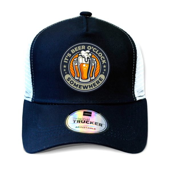 ton-outdoor-6-panel-outdoor-trucker-cap---beer-o-c. TON "Beer O'Clock" Outdoor Trucker Cap