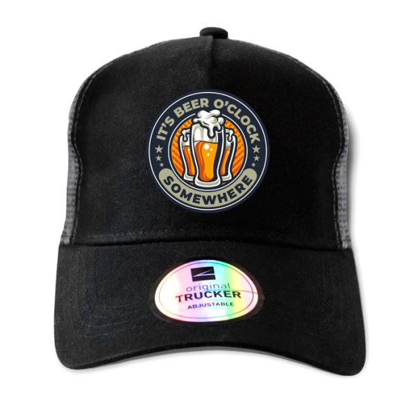 ton-outdoor-6-panel-outdoor-trucker-cap---beer-o-c. TON "Beer O'Clock" Outdoor Trucker Cap