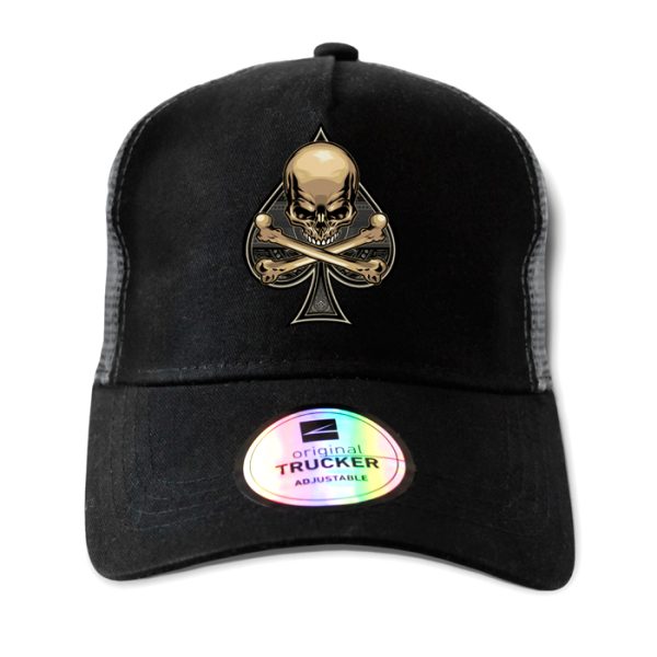 ton-outdoor-6-panel-outdoor-trucker-cap---death-sp. TON "Death Spade" Outdoor Trucker Cap