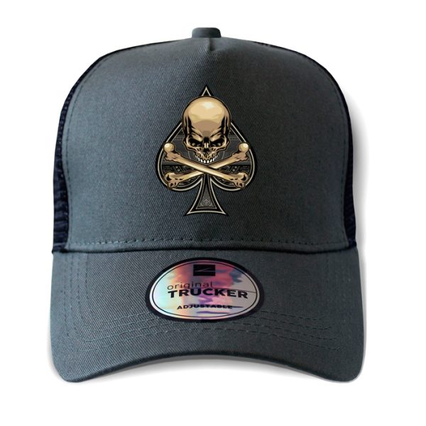 ton-outdoor-6-panel-outdoor-trucker-cap---death-sp. TON "Death Spade" Outdoor Trucker Cap