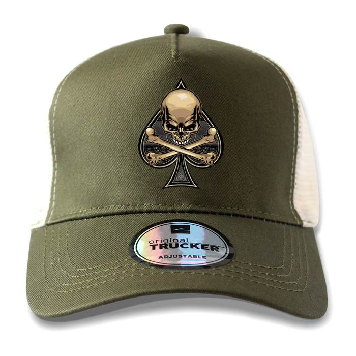 ton-outdoor-6-panel-outdoor-trucker-cap---death-sp. TON "Death Spade" Outdoor Trucker Cap