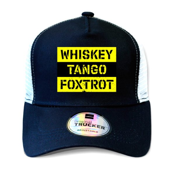 ton-outdoor-6-panel-outdoor-trucker-cap---whiskey-. TON "Whiskey Tango Foxtrot" Outdoor Trucker Cap