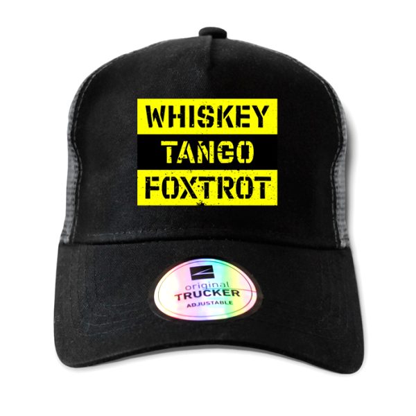 ton-outdoor-6-panel-outdoor-trucker-cap---whiskey-. TON "Whiskey Tango Foxtrot" Outdoor Trucker Cap