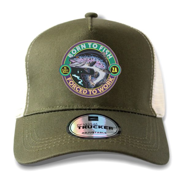 ton-outdoor-6-panel-outdoor-trucker-cap---born-to-. TON "Born to Fish" Outdoor Trucker Cap