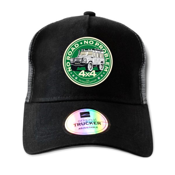 ton-outdoor-6-panel-outdoor-trucker-cap---no-road-. TON "No Road, No Problem - Land Rover" Outdoor Trucker Cap