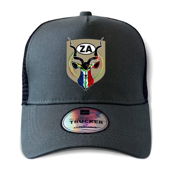 ton-outdoor-6-panel-outdoor-trucker-cap---kudu---c. TON "Kudu ZA" Outdoor Trucker Cap
