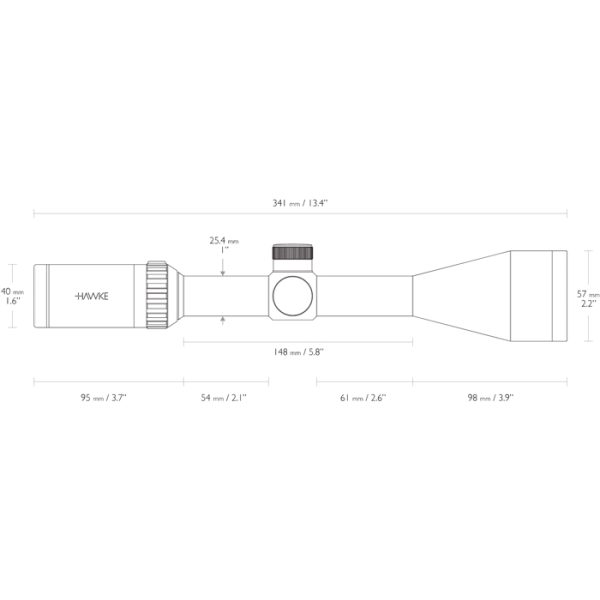 hawke-vantage-scope-4-12x50mm-ir-(mil-dot-reticle). Hawke Vantage Scope 4-12X50MM IR (Mil Dot Reticle)