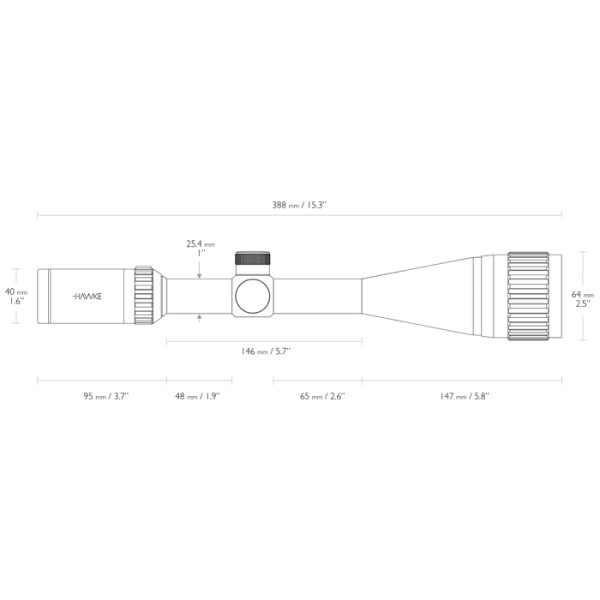 hawke-vantage-scope-4-16x50mm-ir-ao-variable-(mil-. Hawke Vantage Scope 4-16X50MM IR AO Variable (Mil Dot Reticle) (SPO)