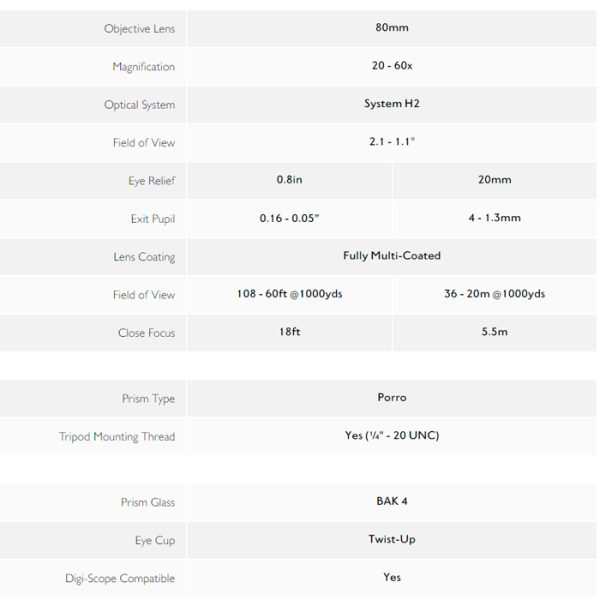 hawke-spotting-scope-20-60x80mm-nature-trek-(spott. Hawke Spotting Scope 20-60X80MM Nature Trek (Spotting Scope ONLY )