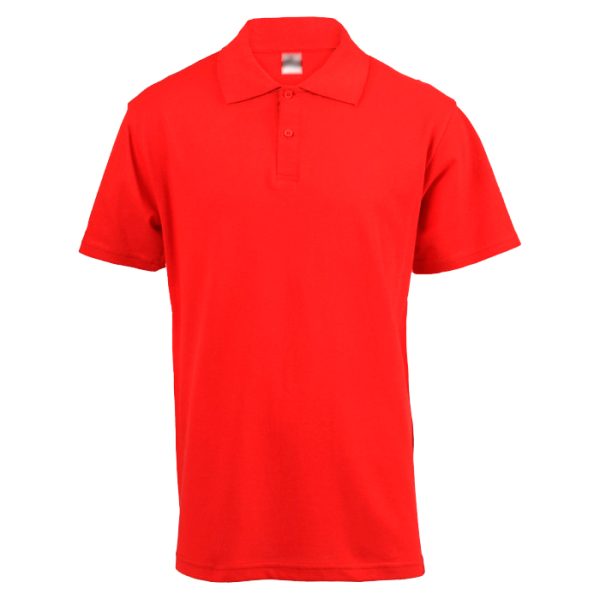 dzi-golf-shirt-red-front-001. DZI "RANGE OFFICER" 180g Cotton Polo Duty Shirt