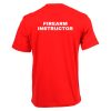 dzi-firearm-instructor-t-shirt-red-001. DZI "FIREARM INSTRUCTOR" 165g Premium Duty T-Shirt