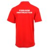 dzi-firearm-instructor-golf-shirt-red-001. DZI "FIREARM INSTRUCTOR" 180g Cotton Polo Duty Shirt