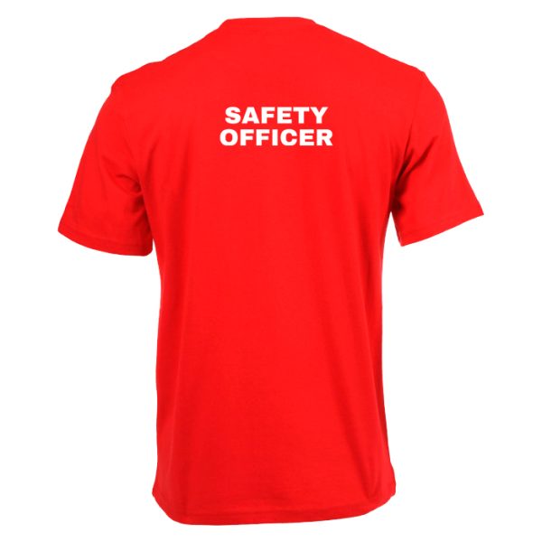 dzi-safety-officer-t-shirt-red-001. DZI "SAFETY OFFICER" 165g Premium Duty T-Shirt