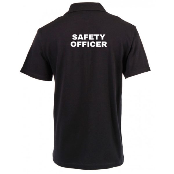 dzi-safety-officer-polo-shirt-black-001. DZI "SAFETY OFFICER" 180g Cotton Polo Duty Shirt