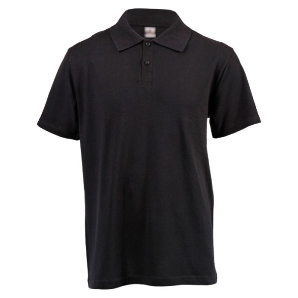 dzi-golf-shirt-black-front-001. DZI "SAFETY OFFICER" 180g Cotton Polo Duty Shirt