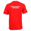 dzi-fire-safety-officer-t-shirt-red-001. DZI "FIRE SAFETY OFFICER" 165g Premium Duty T-Shirt