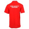dzi-fire-safety-officer-polo-shirt-red-001. DZI "FIRE SAFETY OFFICER" 180g Cotton Polo Duty Shirt