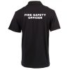 dzi-fire-safety-officer-polo-shirt-black-001. DZI "FIRE SAFETY OFFICER" 180g Cotton Polo Duty Shirt