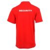 dzi-security-polo-shirt-red-001. DZI "SECURITY" 180g Cotton Polo Duty Shirt