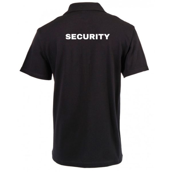 dzi-security-polo-shirt-black-001. DZI "SECURITY" 180g Cotton Polo Duty Shirt