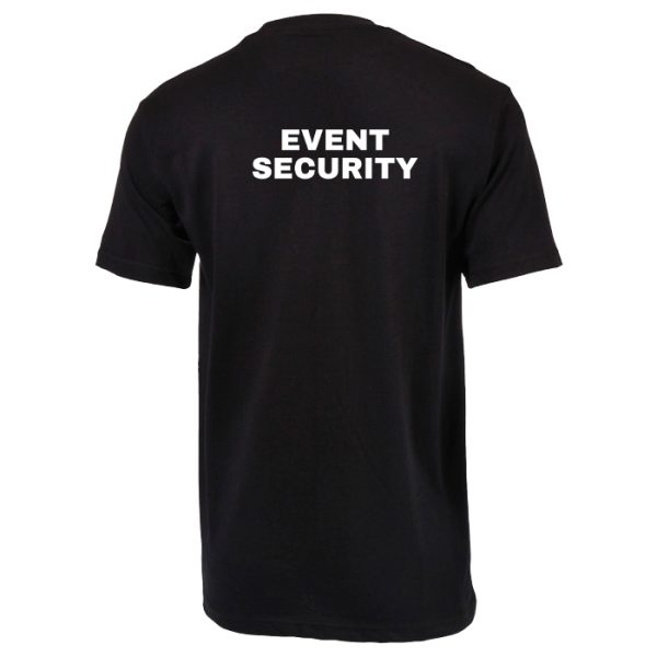 dzi-event-security-t-shirt-black-001. DZI "EVENT SECURITY" 165g Premium Duty T-Shirt