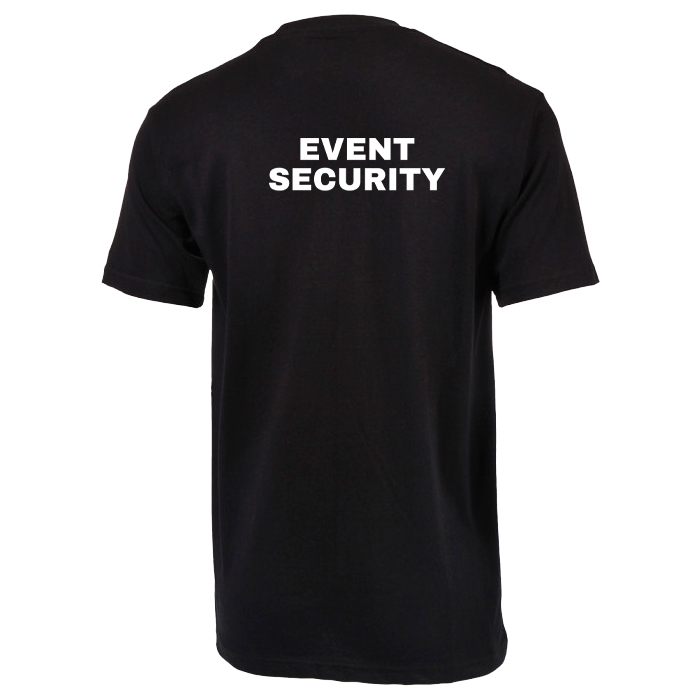 dzi-event-security-t-shirt-black-001. DZI "EVENT SECURITY" 165g Premium Duty T-Shirt
