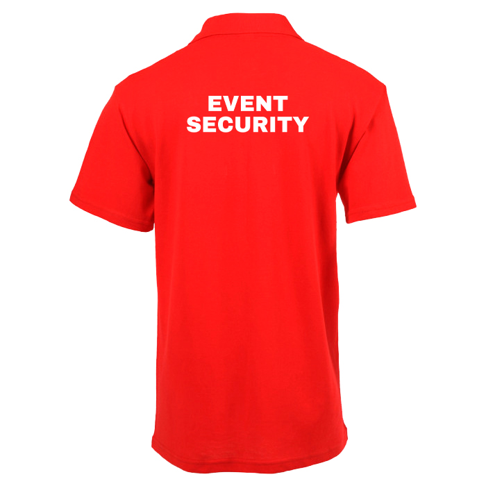 dzi-event--security-polo-shirt-red-0001. DZI "EVENT SECURITY" 180g Cotton Polo Duty Shirt