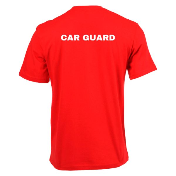 dzi-car-guard--t-shirt-red-001. DZI "CAR GUARD" 165g Premium Duty T-Shirt