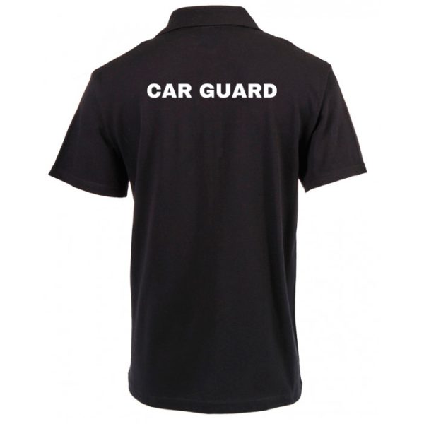 dzi-car-guard-polo-shirt-black-001. DZI "CAR GUARD" 180g Cotton Polo Duty Shirt