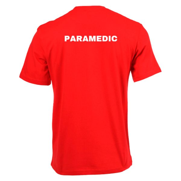 dzi-paramedic-t-shirt-red-001. DZI "PARAMEDIC" 165g Premium Duty T-Shirt