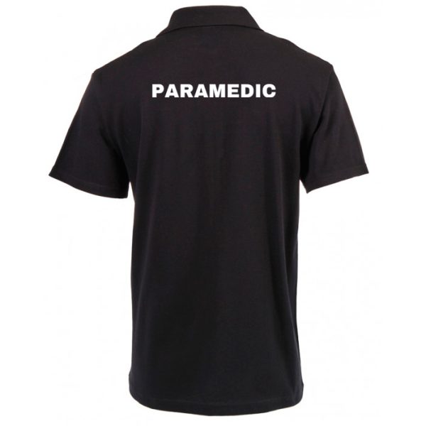 dzi-paramedic-polo-shirt-black-001. DZI "PARAMEDIC" 180g Cotton Polo Duty Shirt