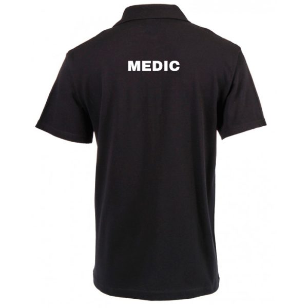 dzi-medic-polo-shirt-black-001. DZI "MEDIC" 180g Cotton Polo Duty Shirt