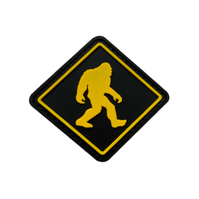 tacspec-bigfoot-pvc-velcro-patch---black-yellow. TacSpec "Bigfoot" PVC Velcro Patch - Black/Yellow