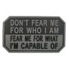 tacspec-dont-fear-pvc-velcro-patch. TacSpec "Don't Fear Me" PVC Velcro Patch