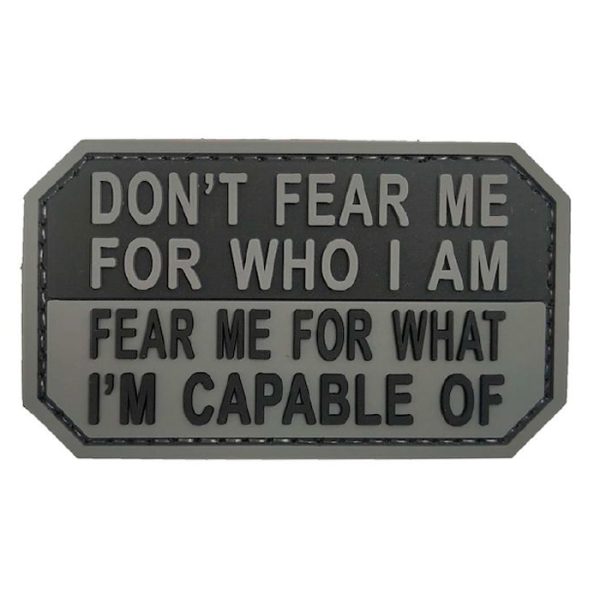 tacspec-dont-fear-pvc-velcro-patch. TacSpec "Don't Fear Me" PVC Velcro Patch