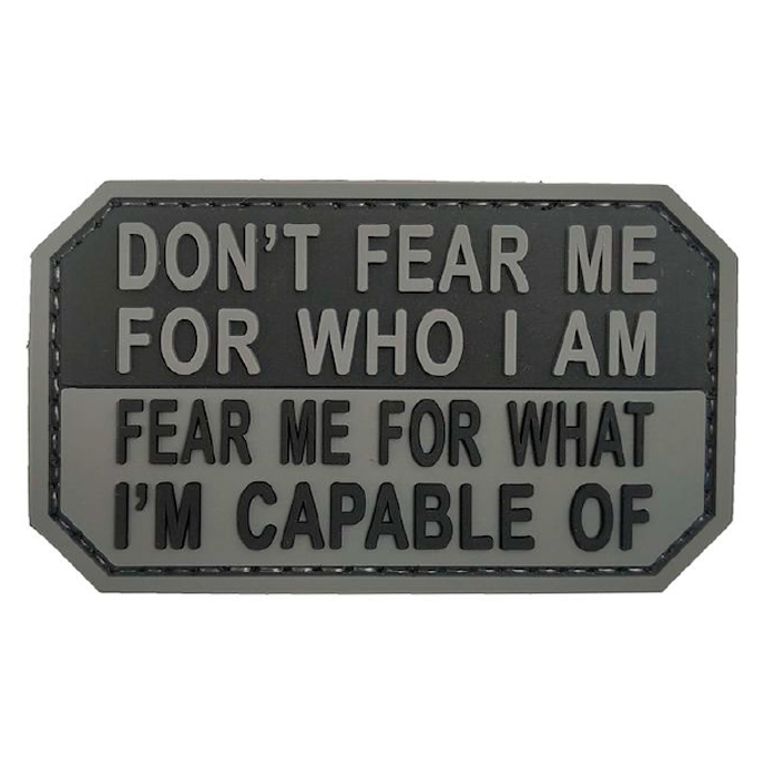 tacspec-dont-fear-pvc-velcro-patch. TacSpec "Don't Fear Me" PVC Velcro Patch