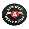 tacspec-asshole-merit-badge-pvc-velcro-patch. TacSpec "A**hole Merit Badge" PVC Velcro Patch - Black/Blue/White