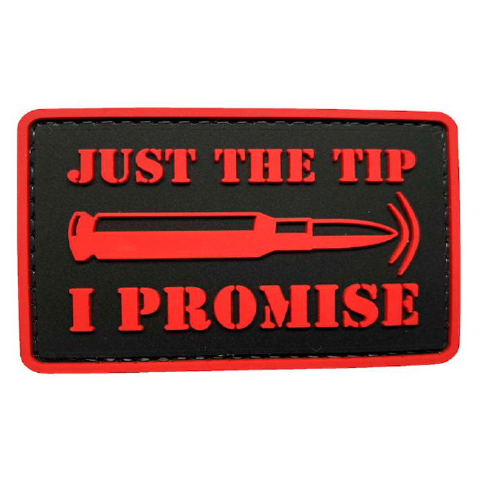 tacspec-just-the-tip-pvc-velcro-patch. TacSpec "Just the Tip" PVC Velcro Patch - Black