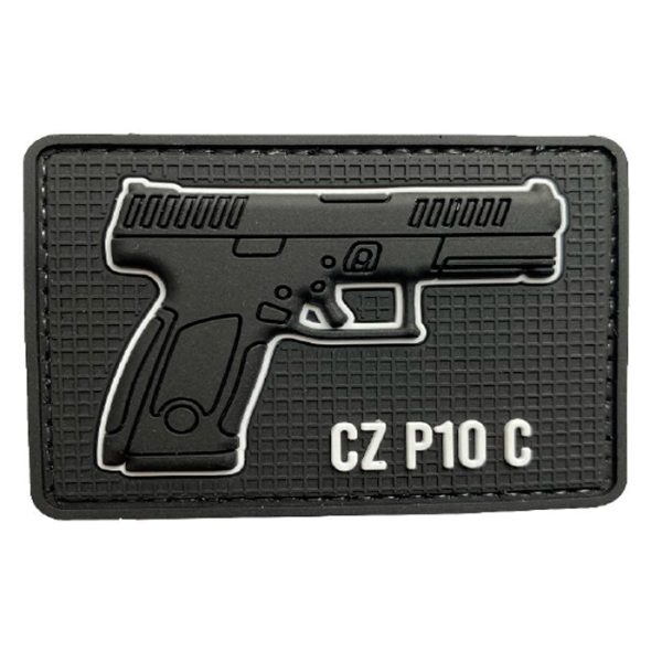 tacspec-cz-p10c-pvc-velcro-patch. TacSpec "CZ P10C" PVC Velcro Patch - Black