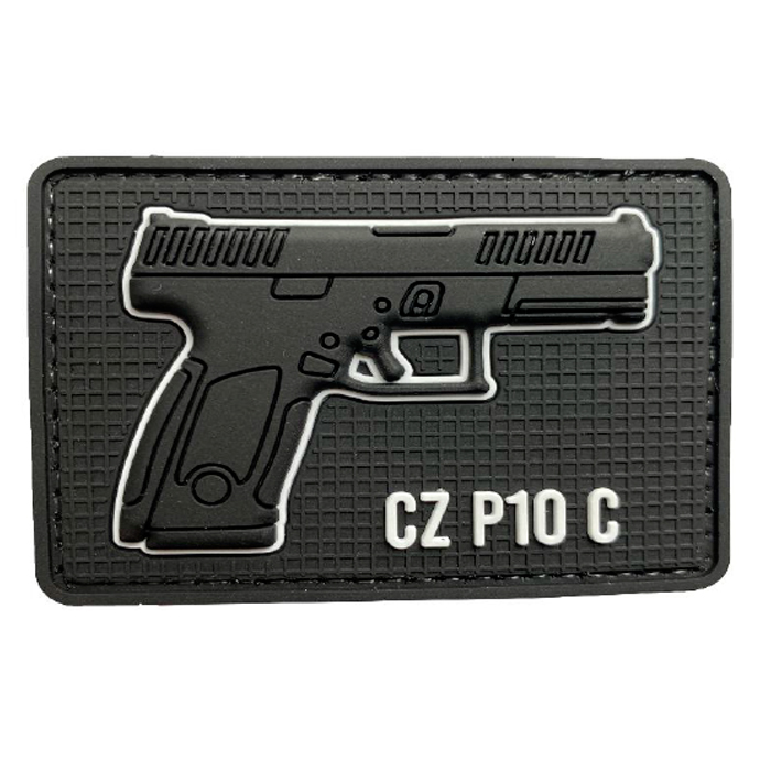 tacspec-cz-p10c-pvc-velcro-patch. TacSpec "CZ P10C" PVC Velcro Patch - Black