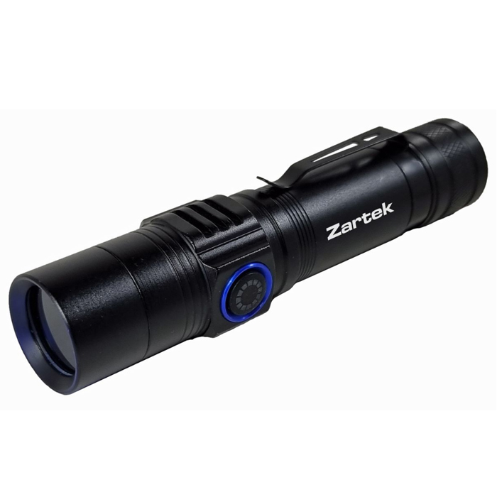 zartek-za-496-001. Zartek ZA-496 UV 5W High Power LED Rechargable USB Flashlight